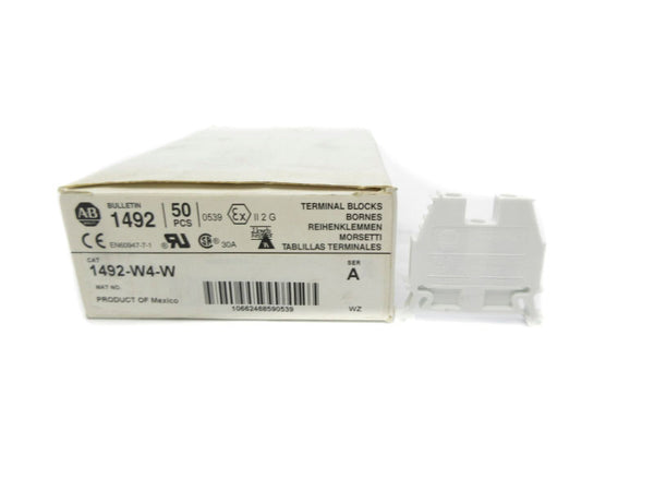 ALLEN BRADLEY 1492-W4-W SER. A 600V 30A (PKG OF 50) (WH) NSMP
