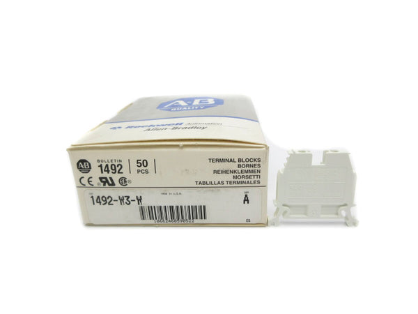 ALLEN BRADLEY 1492-W3-W SER. A 600V (PKG OF 50) (WH) NSMP