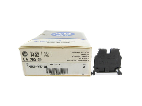 ALLEN BRADLEY 1492-W3-BL SER. A 600V (PKG OF 50) (GY/BL) NSMP