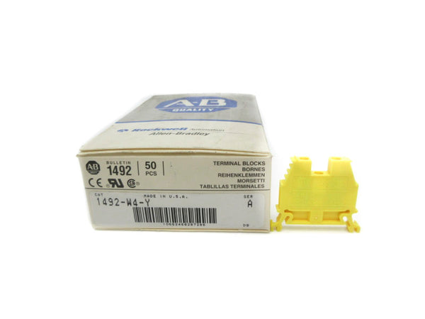 ALLEN BRADLEY 1492-W4-Y SER. A 600V (PKG OF 50) (GY/BL) NSMP