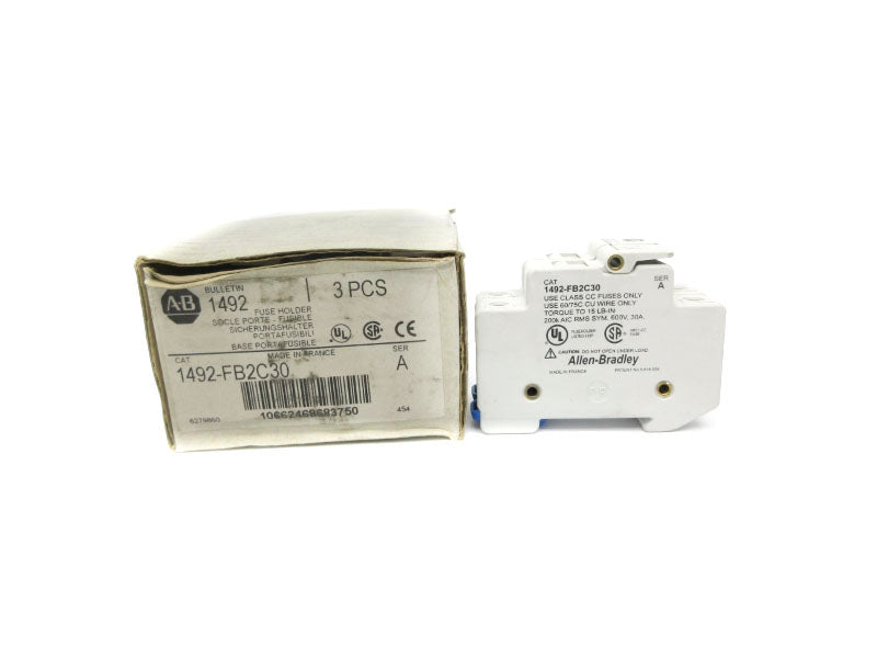 ALLEN BRADLEY 1492-FB2C30 SER. A 600V 30A (PKG OF 3) (WH) NSMP