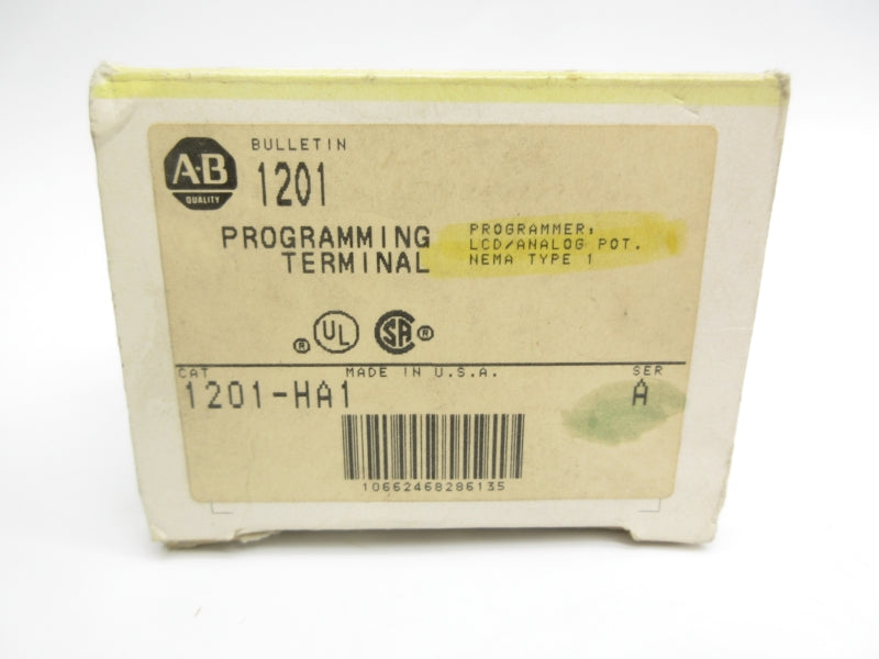 ALLEN BRADLEY 1201-HA1 SER. A F/W 2.01 12V 0.110A (BK/YL) NSMP