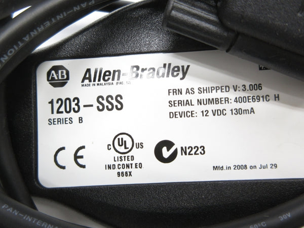 ALLEN BRADLEY 1203-SSS SER. B F/W V3.006 12VDC NSNP