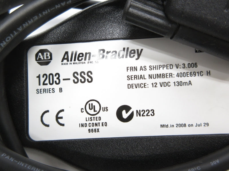 ALLEN BRADLEY 1203-SSS SER. B F/W V3.006 12VDC NSNP
