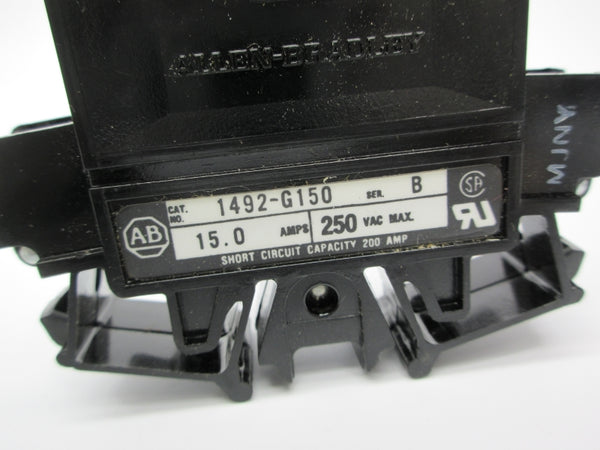 ALLEN BRADLEY 1492-G150 SER. B 250VAC 15.0A NSNP