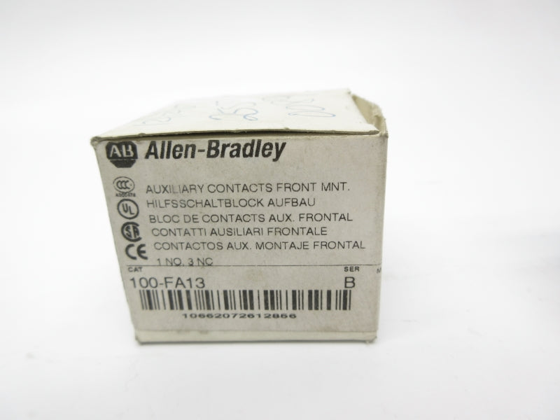 ALLEN BRADLEY 100-FA13 SER. B 600VAC 10A (WH) NSMP