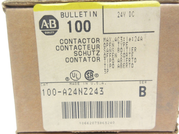 ALLEN BRADLEY 100-A24NZ243 SER. B 24VDC (BR/YL) NSMP