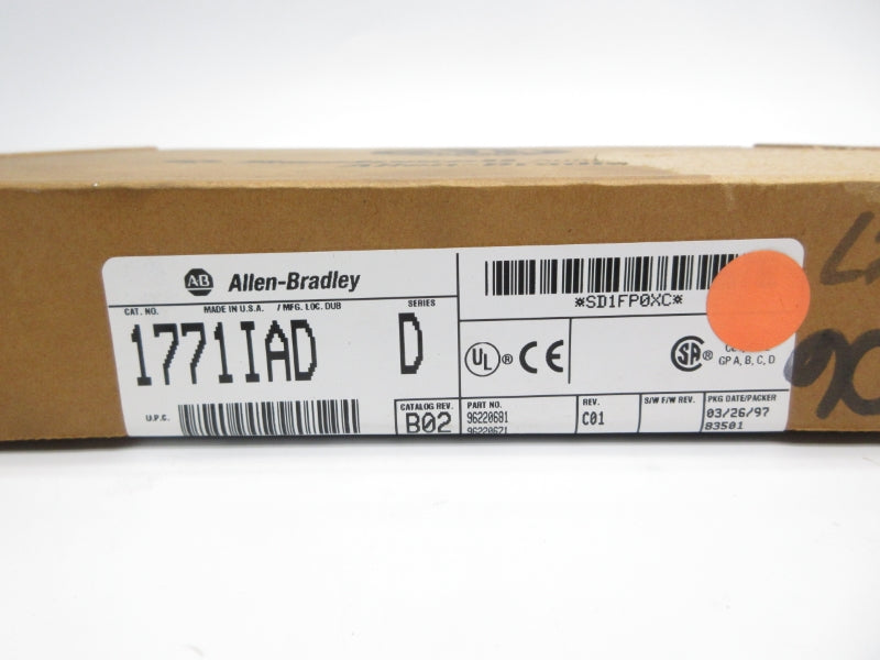 ALLEN BRADLEY 1771-IAD SER. D DATE: 1997 NSFS