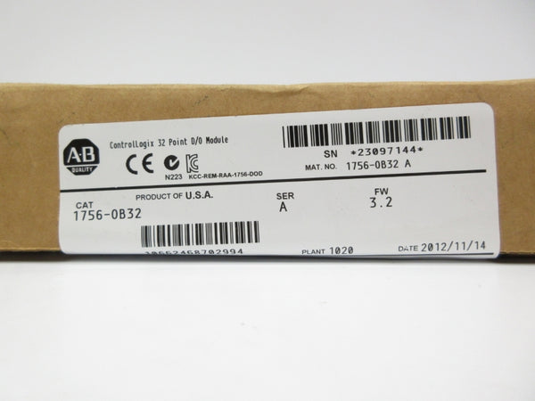 ALLEN BRADLEY 1756-OB32 SER. A F/W 3.2 DATE: 2012 NSFS