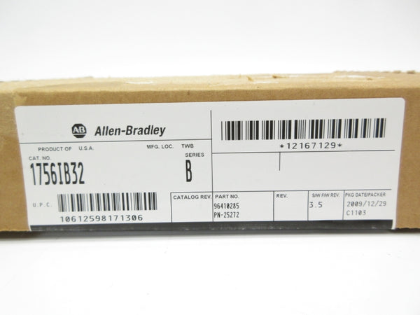 ALLEN BRADLEY 1756-IB32 SER. B F/W 3.5 DATE: 2009 NSFS