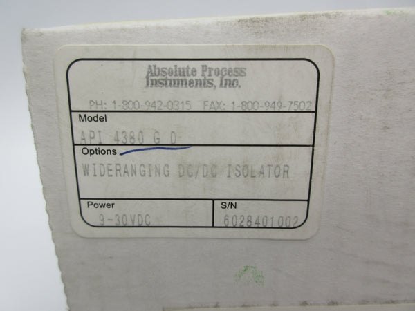 ABSOLUTE PROCESS INSTRUMENTS API4380GD 9-30VDC NSMP
