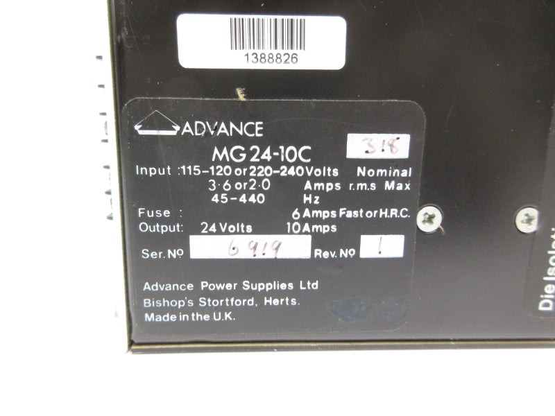 ADVANCE MG24-10C 240V 3.6A NSNP