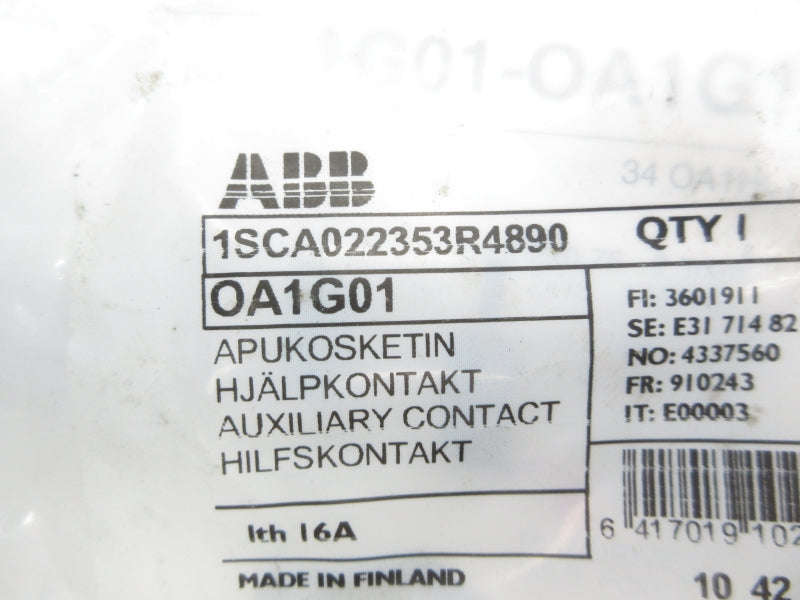 ABB 1SCA022353R4890 OA1G01 600VAC 10A NSMP