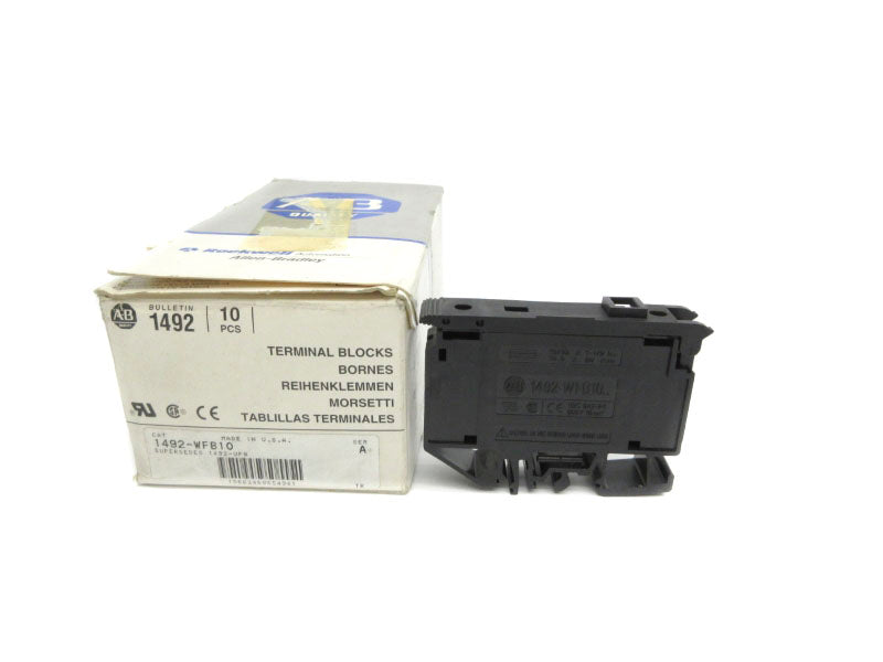 ALLEN BRADLEY 1492-WFB10 SER. A 800V (PKG OF 10) (GY/BL) NSMP