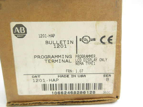 ALLEN BRADLEY 1201-HAP SER. B F/W 1.07 12V 0.110A (BR/WH) NSMP