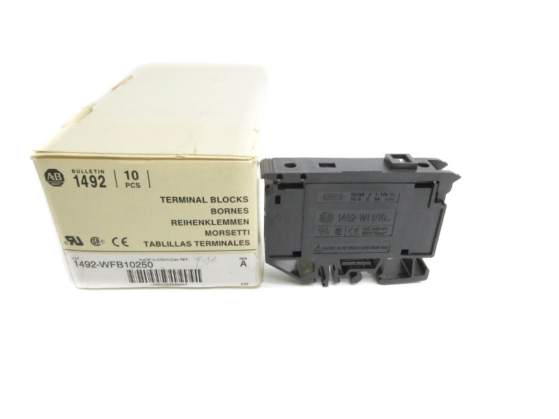 ALLEN BRADLEY 1492-WFB10250 SER. A 600V (PKG OF 10) (WH) NSMP
