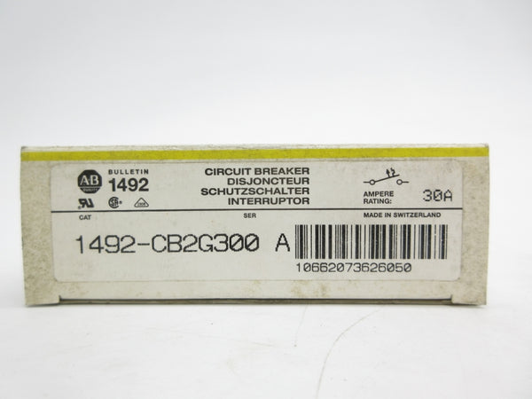 ALLEN BRADLEY 1492-CB2G300 SER. A 480VAC 30A (BL/YL) NSMP