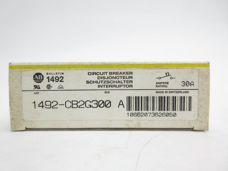 ALLEN BRADLEY 1492-CB2G300 SER. A 480VAC 30A (BL/YL) NSMP