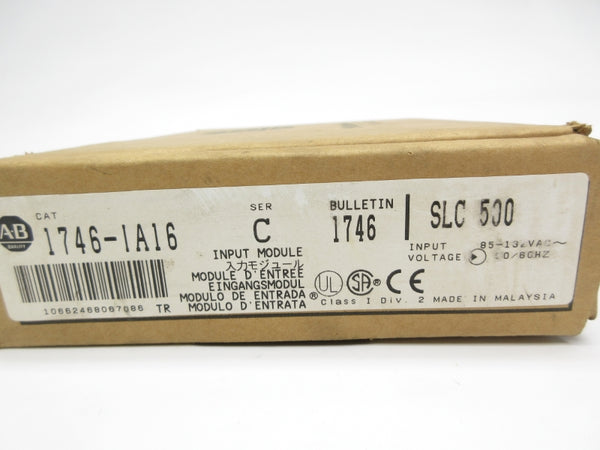 ALLEN BRADLEY 1746-IA16 SER. C 85-132VAC (NO DOOR) NSMP