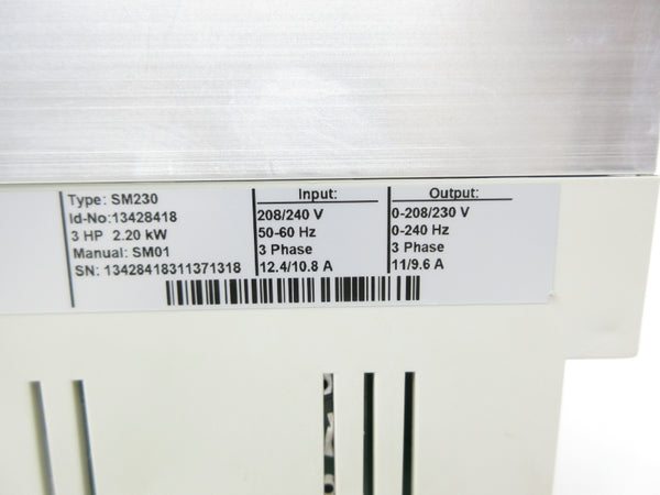 AC TECH SM230 208/240V 12.4/10.8A UNMP