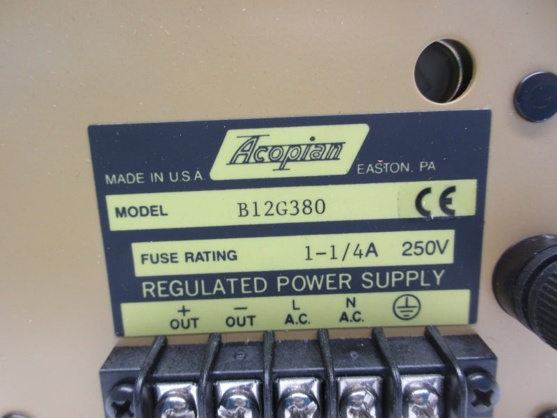 ACOPIAN B12G380 250V 1-1/4A NSNP