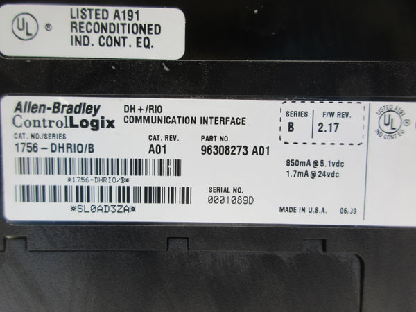 ALLEN BRADLEY 1756-DHRIO SER. B F/W 2.17 24VDC NSNP