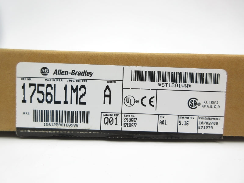 ALLEN BRADLEY 1756-L1M2 SER. A F/W 5.16 NSMP