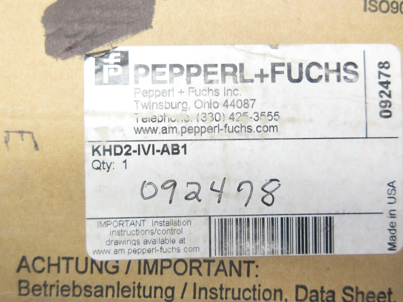 PEPPERL+FUCHS KHD2-IVI-AB1 92478 NSMP