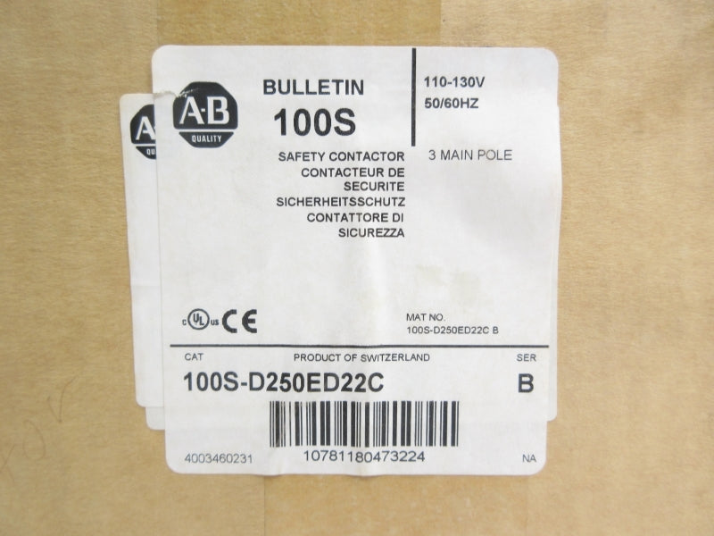 ALLEN BRADLEY 100S-D250ED22C SER. B 110-130V 300A (BR/WH) NSMP