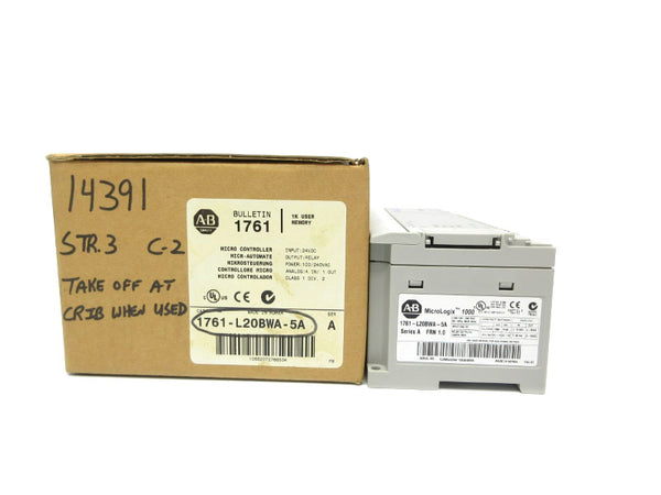 ALLEN BRADLEY 1761-L20BWA-5A SER. A F/W 1.0 24VDC NSMP