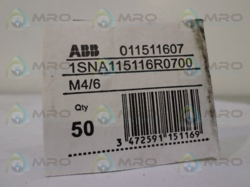 ABB M4/6 011511607 TERMINAL BLOCK NSNP
