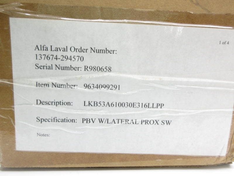 ALFA LAVAL LKB53A610030E316LLPP NSFS