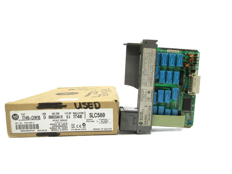 ALLEN BRADLEY 1746-OW16 SER. D 5-265VAC (NO DOOR/TERMINAL) UNMP