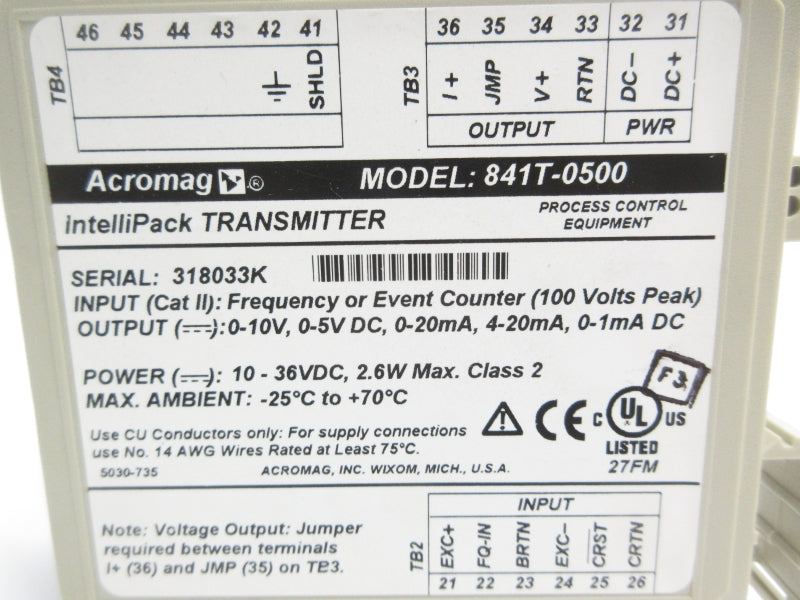 ACROMAG 841T-0500 100V NSNP