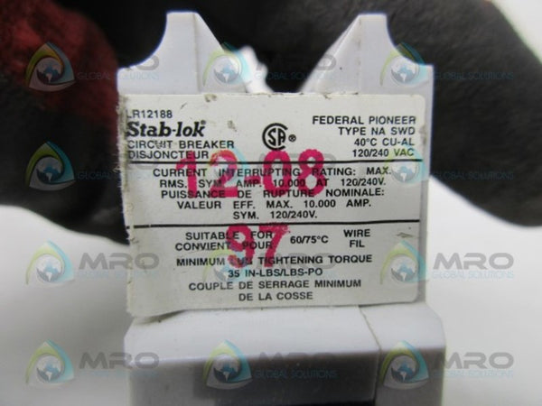 FEDERAL PACIFIC NB115 CIRCUIT BREAKER  UNMP