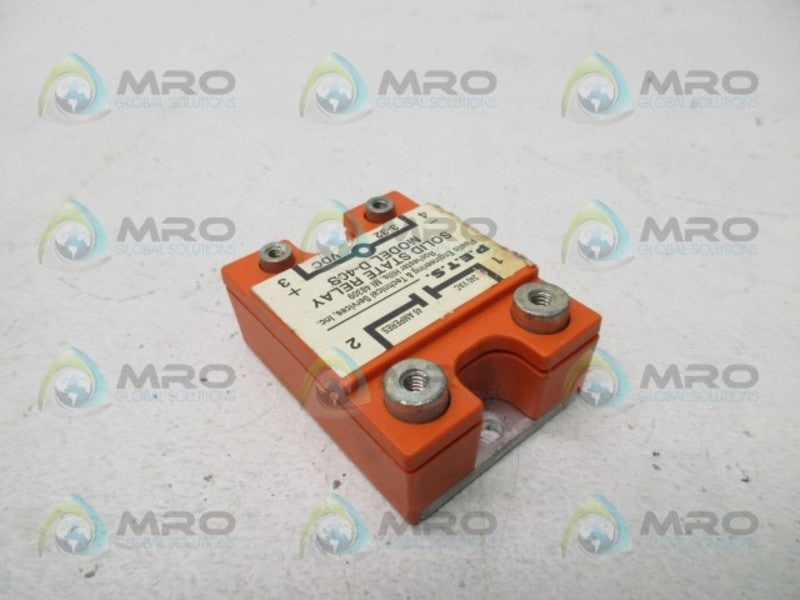 PETS D-40B SOLID STATE RELAY  UNMP