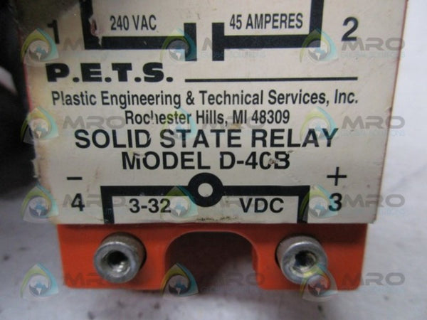 PETS D-40B SOLID STATE RELAY  UNMP