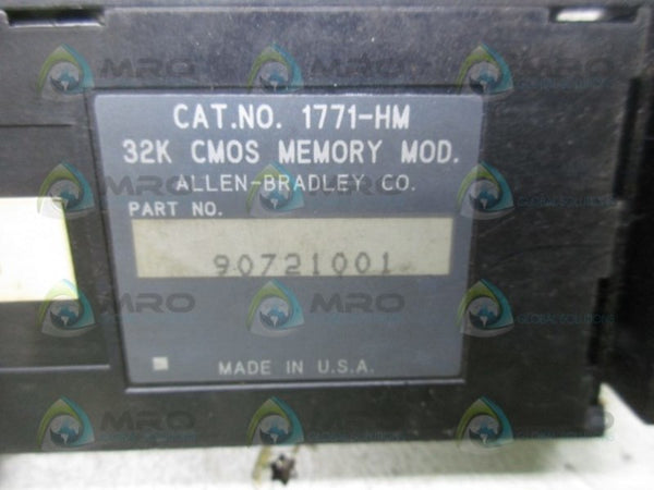 ALLEN BRADLEY 1771-HM 32K CMOS MEMORY MOD  UNMP