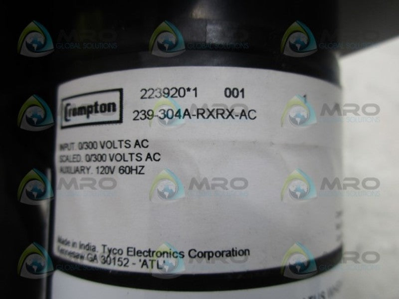 CROMPTON 239-304A-RXRX-AC SWITCHBOARD VOLTMETER RELAY  NSNP