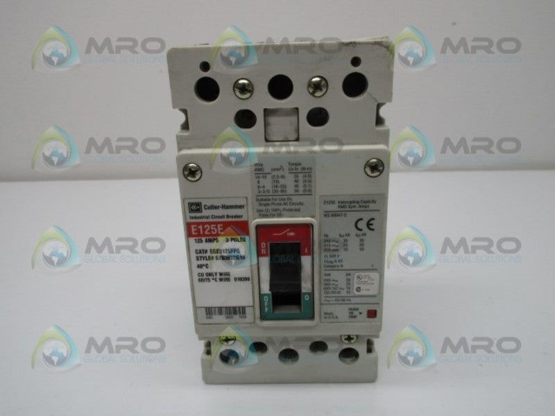 CUTLER HAMMER EGE3125FFG CIRCUIT BREAKER  UNMP