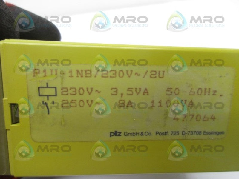 PILZ P1U-1NB/230V/2U SAFETY RELAY  UNMP