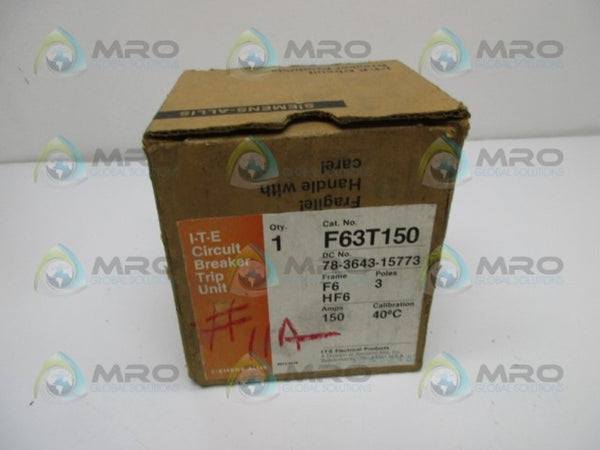 SIEMENS F63T150 CIRCUIT BREAKER (IN BOX)  UNMP