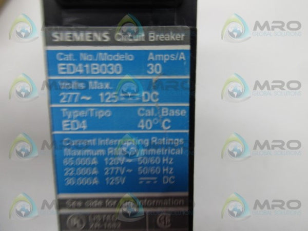 SIEMENS ED41B030 CIRCUIT BREAKER  NSMP