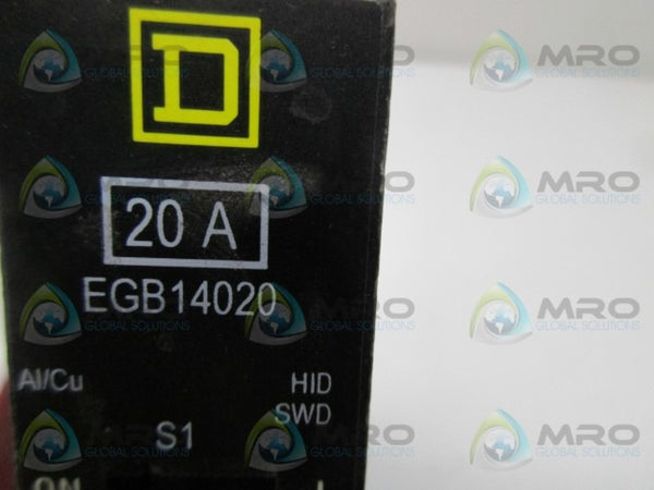 SQUARE D EGB14020 CIRCUIT BREAKER  UNMP