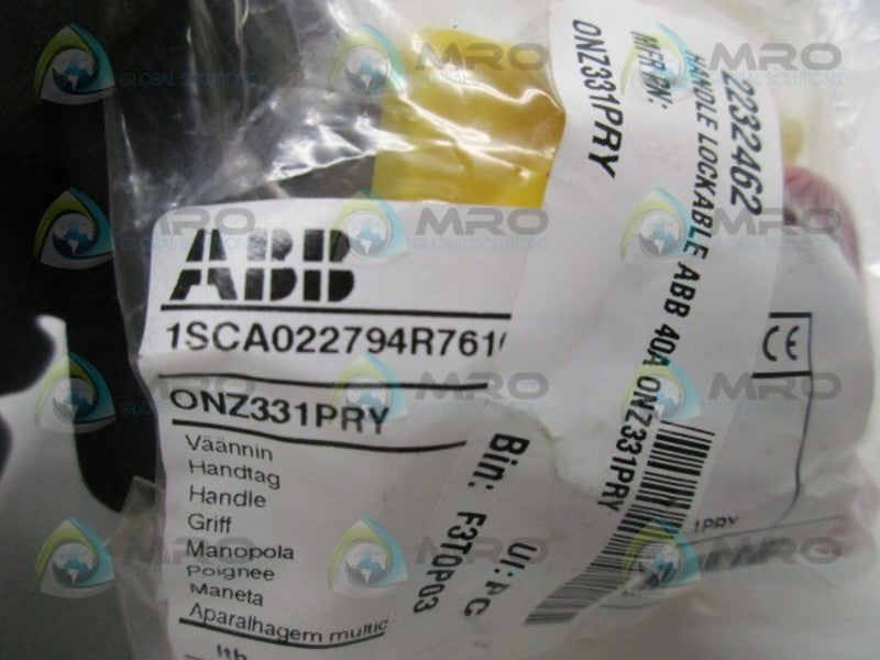 ABB ONZ331PRY PADLOCKABLE HANDLE RED/YELLOW  NSMP