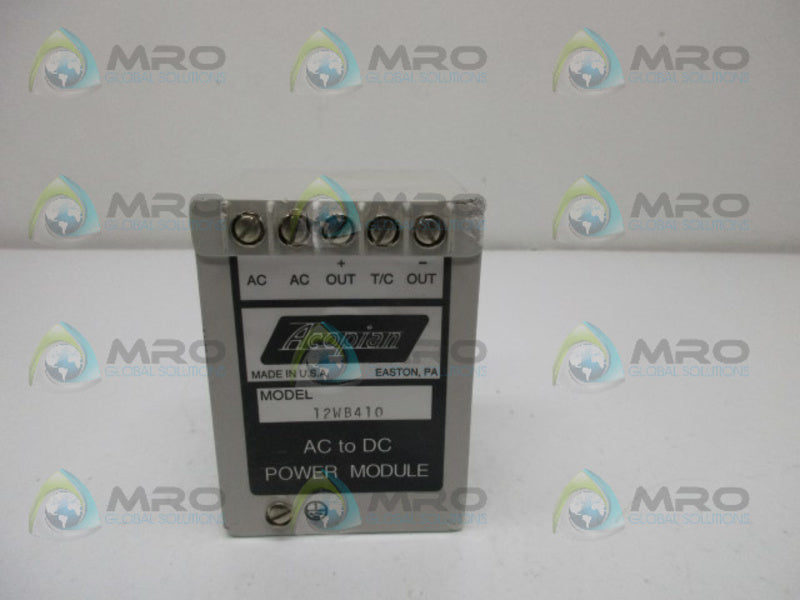 ACOPIAN 12WB410 AC TO DC POWER MODULE  UNMP