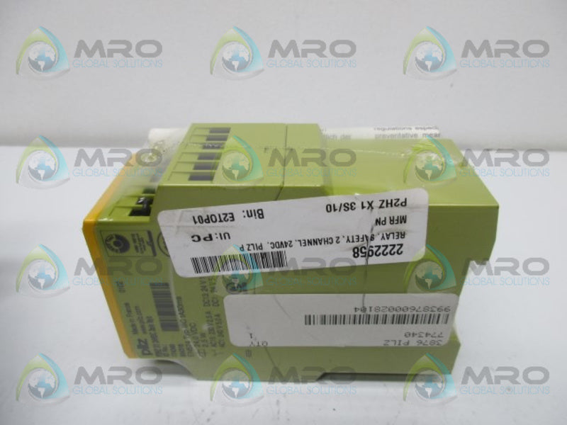 PILZ P2HZ-X1-24VDC-3NO-1NC SAFETY RELAY 240V/5AMP  NSMP