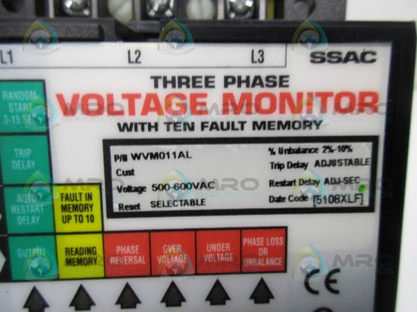 ABB WVM011AL 3 PHASE VOLTAGE MONITOR  NSMP