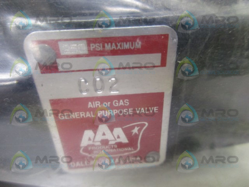 AAA PRODUCTS C02 AIR OR GAS GENERAL PURPOSE VALVE  NSMP