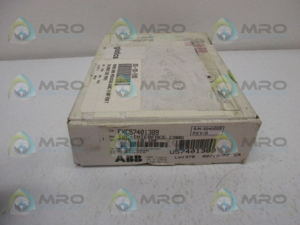 ABB SAMC-19-INF REV. G MICROPROCESSOR INTERFACE CARD  NSMP